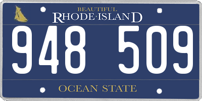 RI license plate 948509