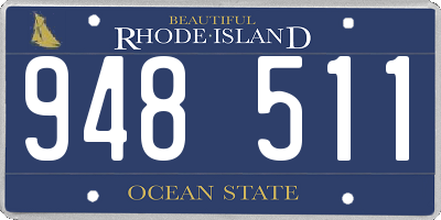 RI license plate 948511