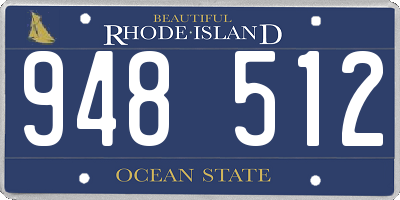 RI license plate 948512
