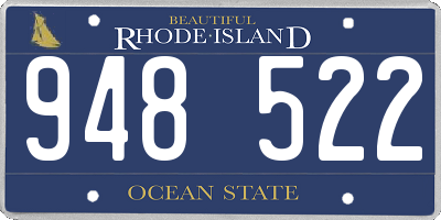RI license plate 948522