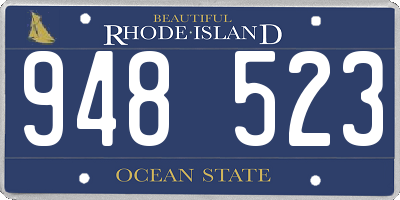 RI license plate 948523