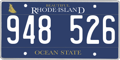 RI license plate 948526