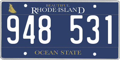 RI license plate 948531