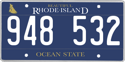 RI license plate 948532