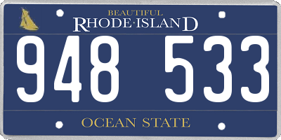 RI license plate 948533