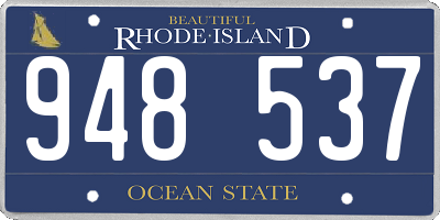 RI license plate 948537