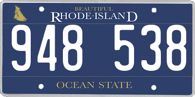 RI license plate 948538