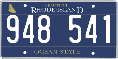 RI license plate 948541