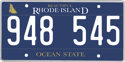RI license plate 948545