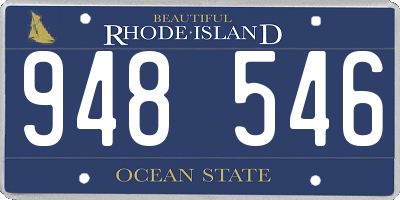 RI license plate 948546