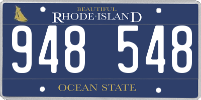 RI license plate 948548