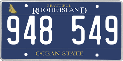 RI license plate 948549