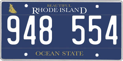RI license plate 948554