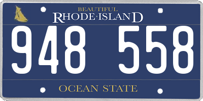 RI license plate 948558