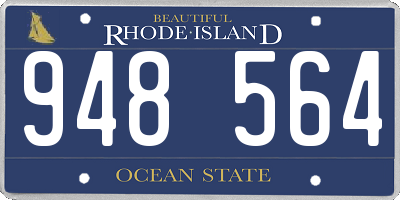 RI license plate 948564