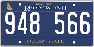 RI license plate 948566