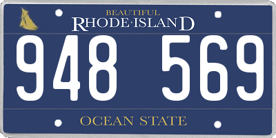 RI license plate 948569