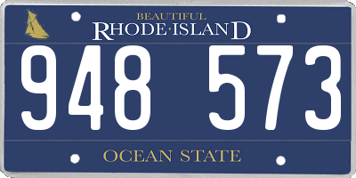 RI license plate 948573