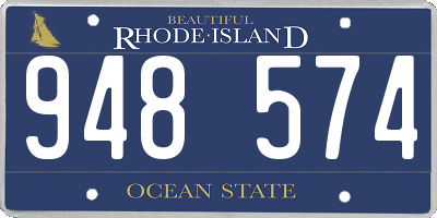 RI license plate 948574