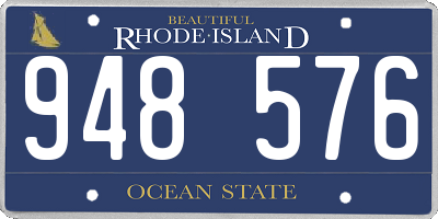 RI license plate 948576