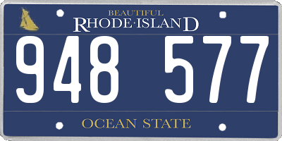 RI license plate 948577