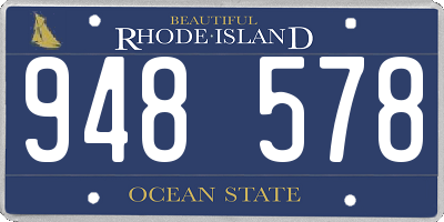 RI license plate 948578