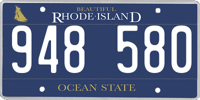 RI license plate 948580