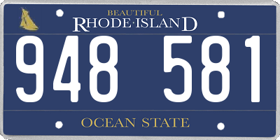 RI license plate 948581
