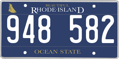 RI license plate 948582