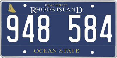 RI license plate 948584