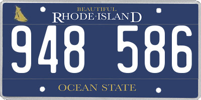 RI license plate 948586