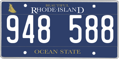 RI license plate 948588