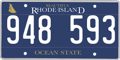 RI license plate 948593