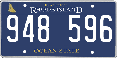 RI license plate 948596