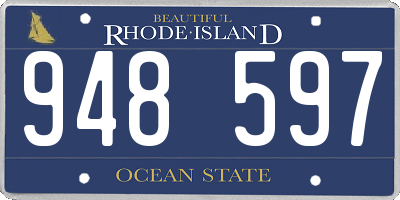 RI license plate 948597