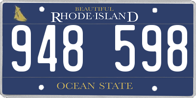 RI license plate 948598