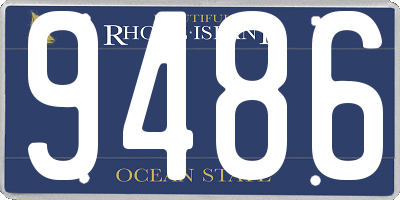 RI license plate 9486