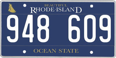 RI license plate 948609