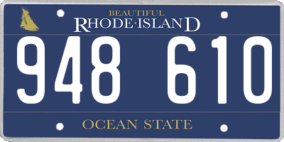 RI license plate 948610