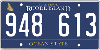 RI license plate 948613