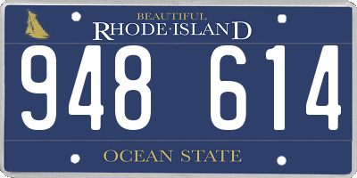 RI license plate 948614