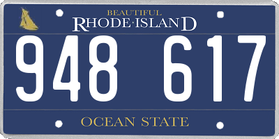 RI license plate 948617