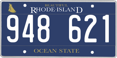 RI license plate 948621