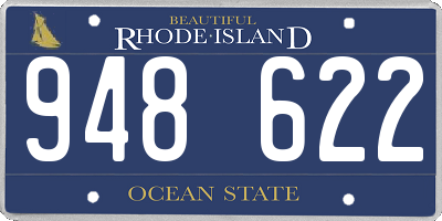 RI license plate 948622