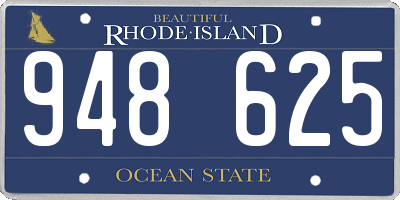 RI license plate 948625