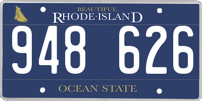 RI license plate 948626