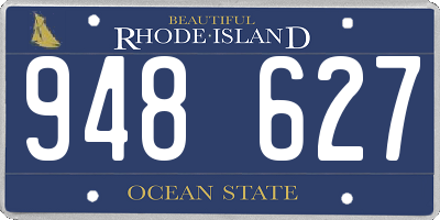 RI license plate 948627