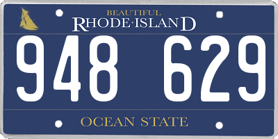 RI license plate 948629