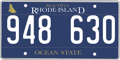 RI license plate 948630