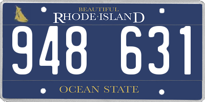 RI license plate 948631